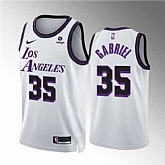 Men's Los Angeles Lakers #35 Wenyen Gabriel White City Edition Stitched Basketball Jersey Dzhi,baseball caps,new era cap wholesale,wholesale hats